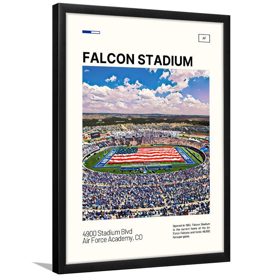 Falcon Stadium Print, Air Force Falcons Stadium Art, Gifts for him, Sp