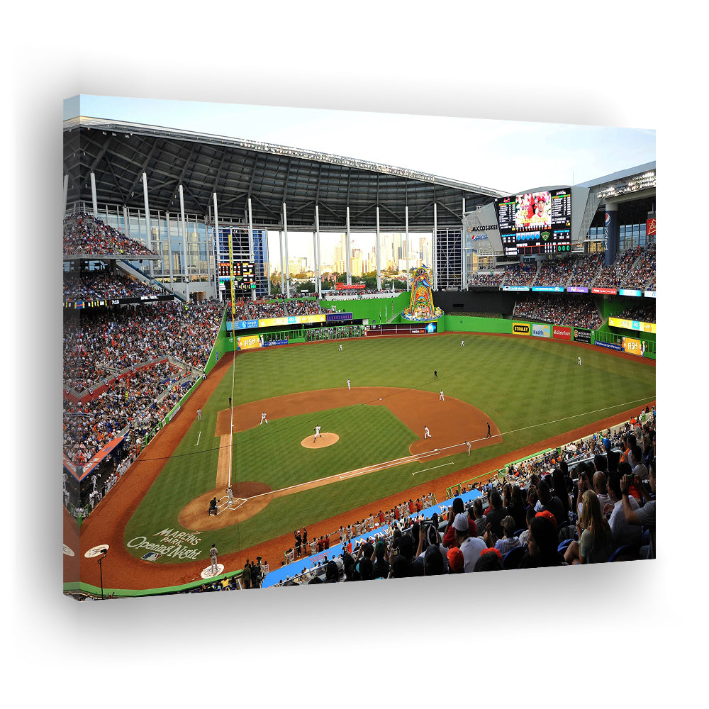 World Baseball Classic Marlins Park, Stadium Canvas, Sport Art, Gift f
