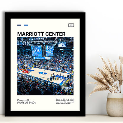 Marriott Center Print, BYU Cougars Stadium Art, Gifts for him, Sport Art, Framed Art Print Wall Decor