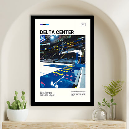 Delta Center Print, Utah Jazz Stadium Art, Gifts for him, Sport Art, Framed Art Print Wall Decor