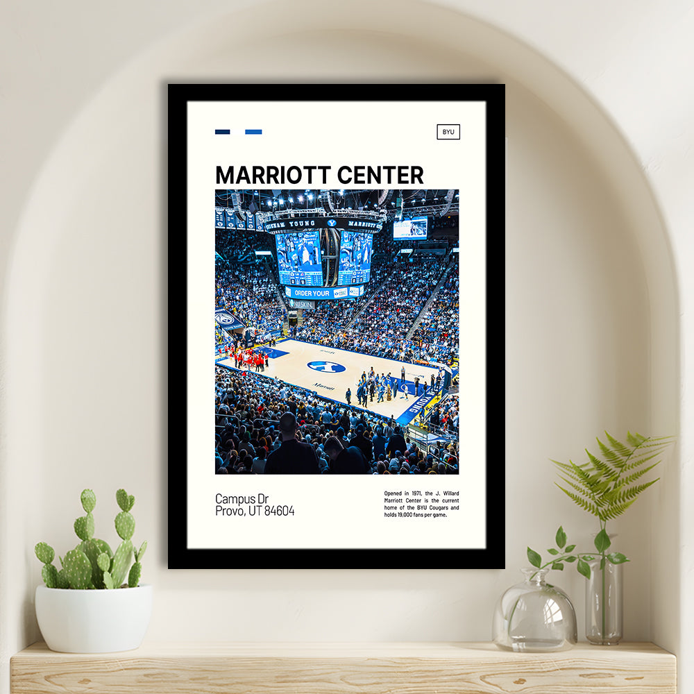 Marriott Center Print, BYU Cougars Stadium Art, Gifts for him, Sport Art, Framed Art Print Wall Decor