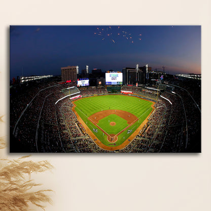 Truist Park in Georgia, Stadium Canvas, Sport Art, Gift for him, Man Cave Decor, Art Print, Canvas Print Wall Art