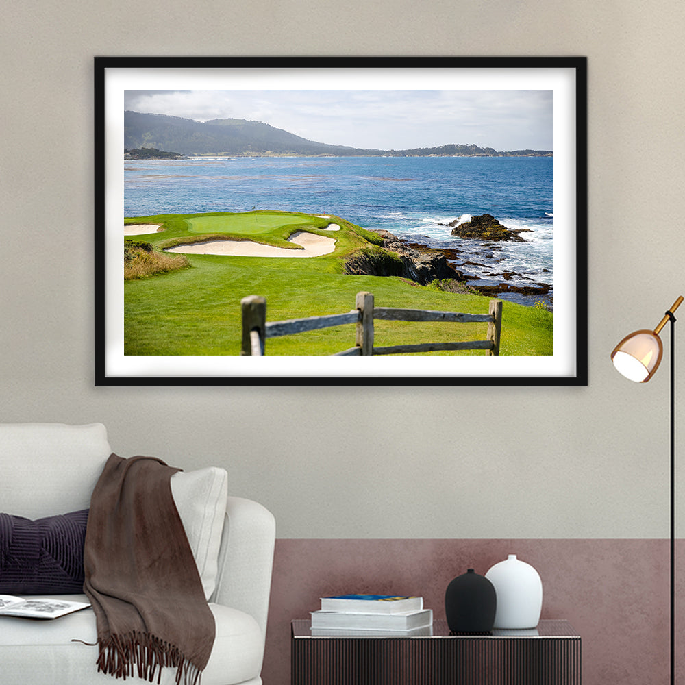 2023 Us Womens Open At Pebble Beach Golf Courses, Goft Art Print, Framed Art Print White Border Wall Decor