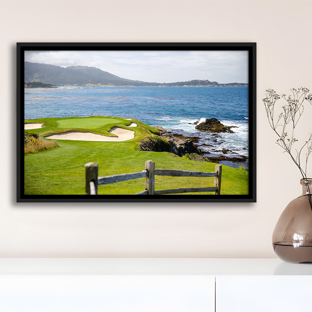 2023 Us Womens Open At Pebble Beach Golf Courses, Floating Framed Canvas Print Wall Art