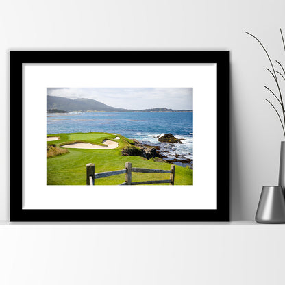 2023 Us Womens Open At Pebble Beach Golf Courses, Goft Art Print, Framed Art Print White Border Wall Decor