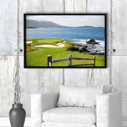 2023 Us Womens Open At Pebble Beach Golf Courses, Floating Framed Canvas Print Wall Art