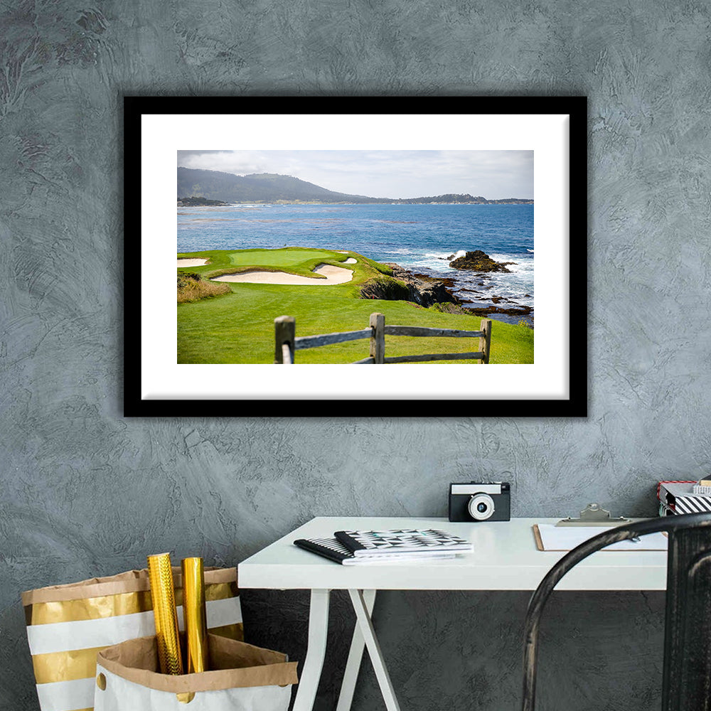 2023 Us Womens Open At Pebble Beach Golf Courses, Goft Art Print, Framed Art Print White Border Wall Decor