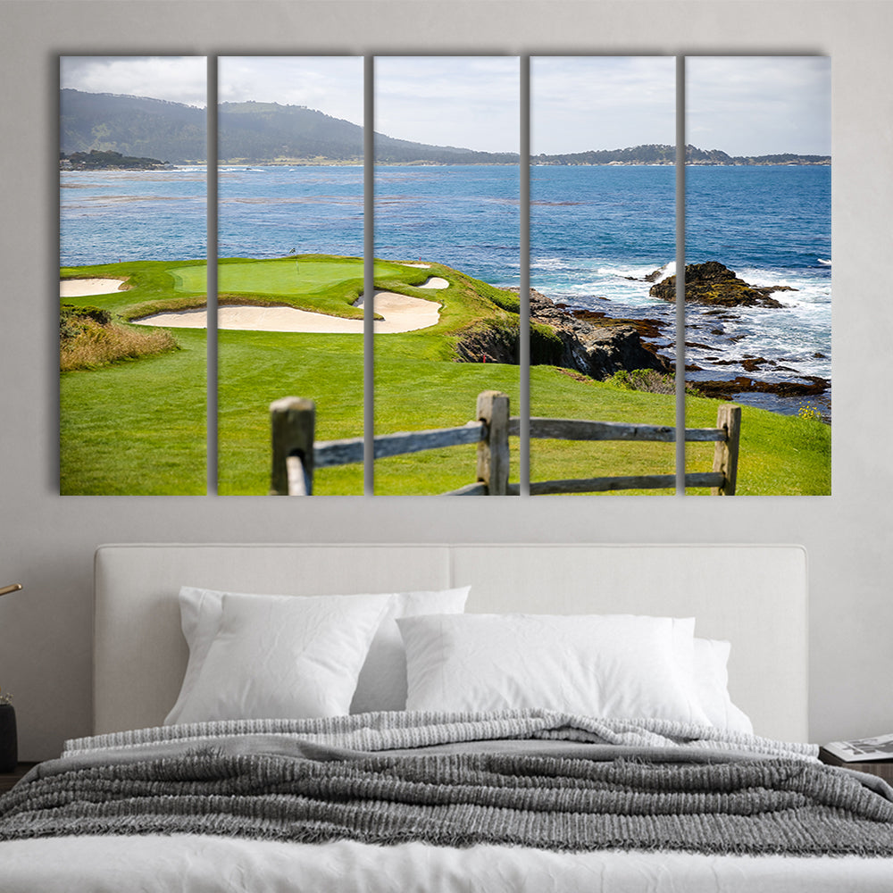 2023 Us Womens Open At Pebble Beach Golf Courses, Golf Art Print, Extra Large Canvas Print Wall Art