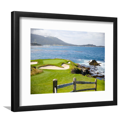 2023 Us Womens Open At Pebble Beach Golf Courses, Goft Art Print, Framed Art Print White Border Wall Decor