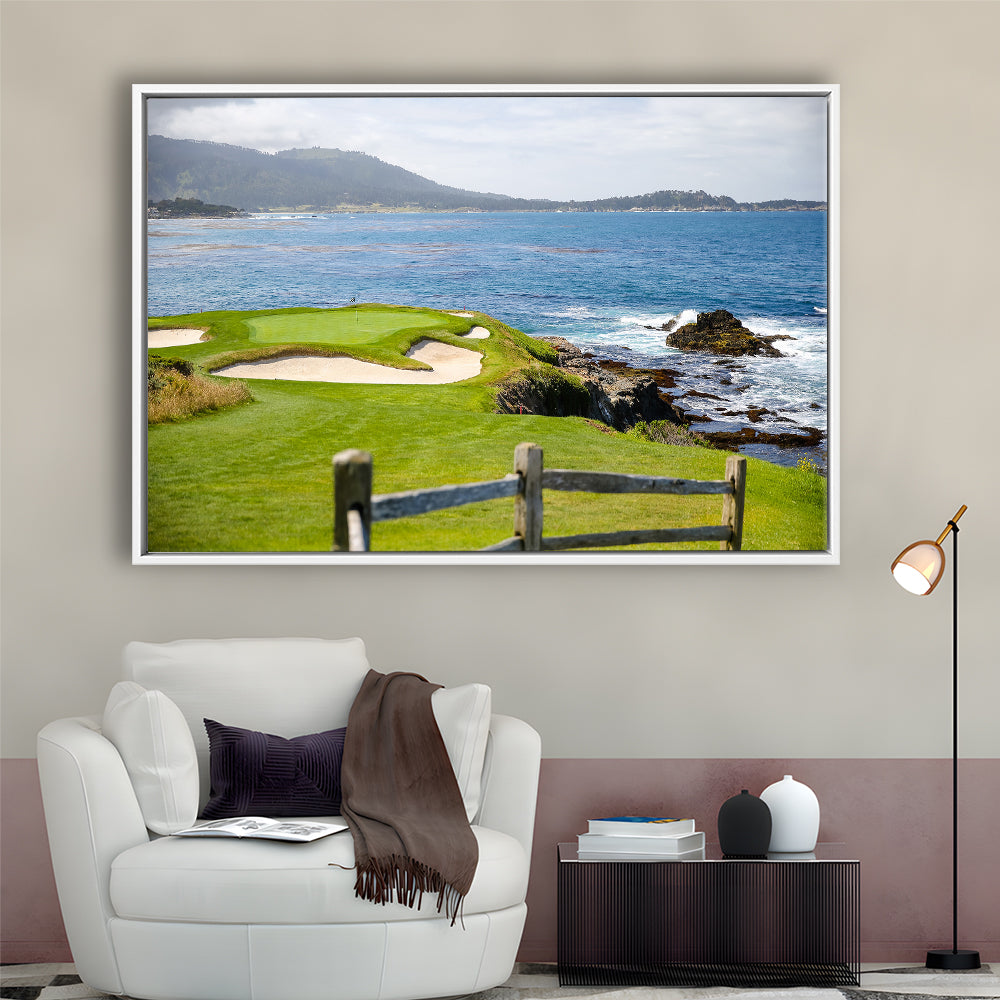 2023 Us Womens Open At Pebble Beach Golf Courses, Floating Framed Canvas Print Wall Art