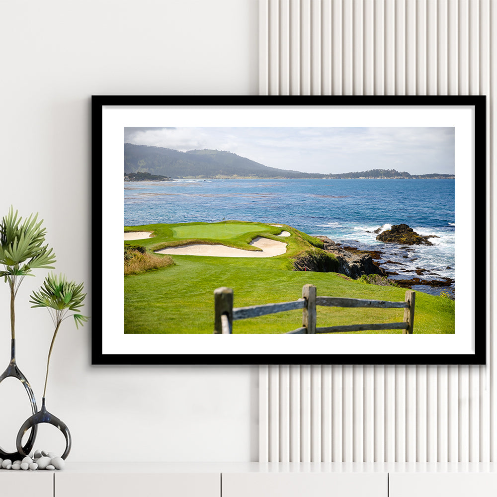 2023 Us Womens Open At Pebble Beach Golf Courses, Goft Art Print, Framed Art Print White Border Wall Decor