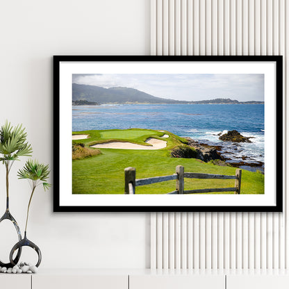 2023 Us Womens Open At Pebble Beach Golf Courses, Goft Art Print, Framed Art Print White Border Wall Decor
