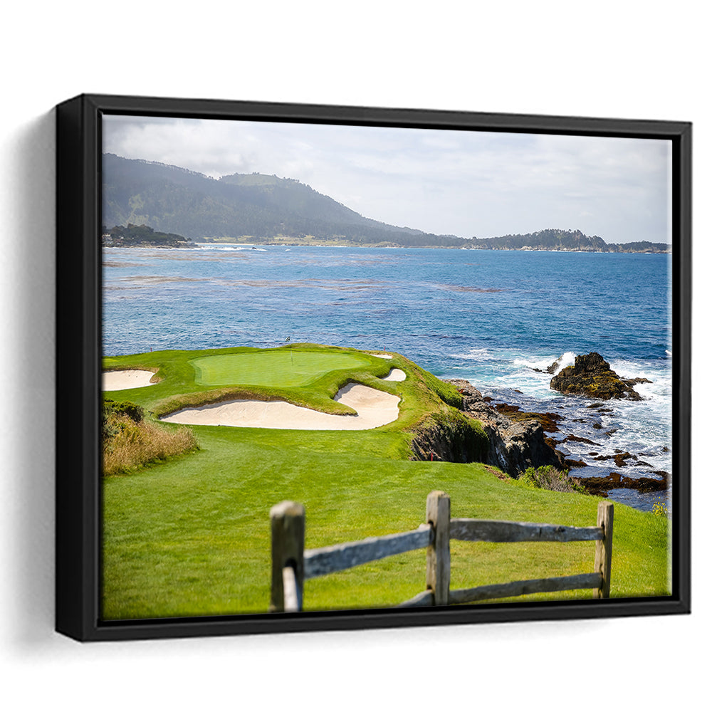 2023 Us Womens Open At Pebble Beach Golf Courses, Floating Framed Canvas Print Wall Art