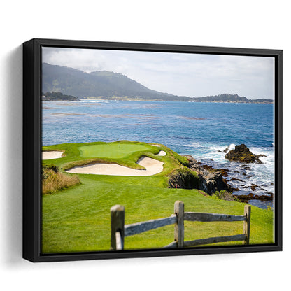 2023 Us Womens Open At Pebble Beach Golf Courses, Floating Framed Canvas Print Wall Art