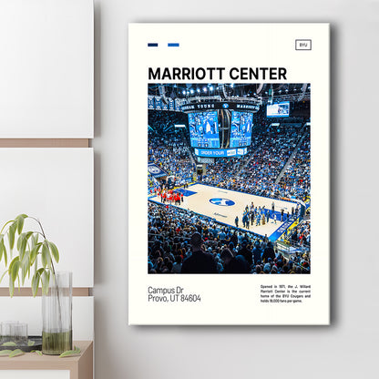 Marriott Center Print, BYU Cougars Stadium Canvas Art, Fan Gifts, Sport Art, Canvas Print Wall Art