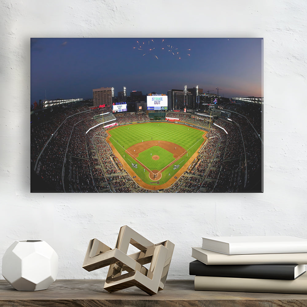 Truist Park in Georgia, Stadium Canvas, Sport Art, Gift for him, Man Cave Decor, Art Print, Canvas Print Wall Art