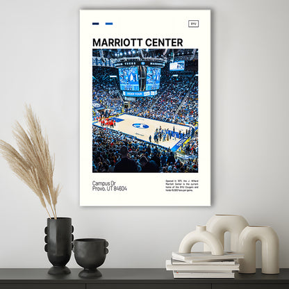 Marriott Center Print, BYU Cougars Stadium Canvas Art, Fan Gifts, Sport Art, Canvas Print Wall Art