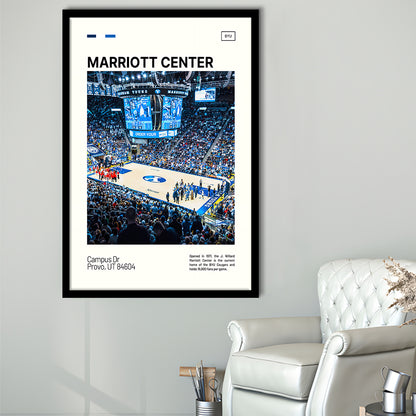 Marriott Center Print, BYU Cougars Stadium Art, Gifts for him, Sport Art, Framed Art Print Wall Decor
