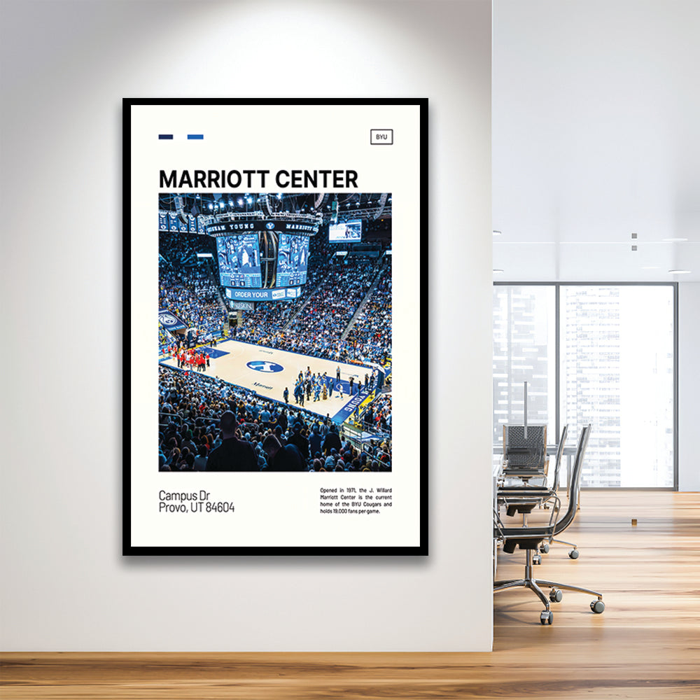 Marriott Center Print, BYU Cougars Stadium Art, Gifts for him, Sport Art, Framed Art Print Wall Decor