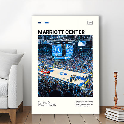 Marriott Center Print, BYU Cougars Stadium Canvas Art, Fan Gifts, Sport Art, Canvas Print Wall Art