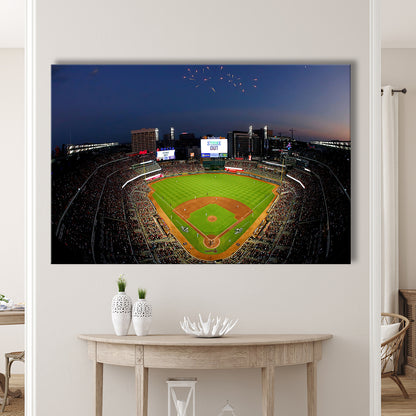Truist Park in Georgia, Stadium Canvas, Sport Art, Gift for him, Man Cave Decor, Art Print, Canvas Print Wall Art