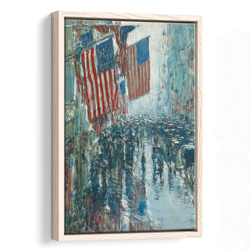 4th of July Vintage Art Print Antique Art, Framed Canvas Print Wall Art, Floating Frame