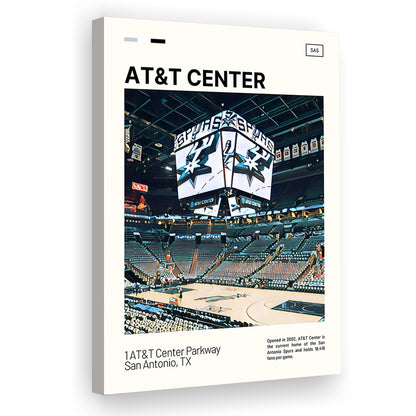 AT&T Center Print, San Antonio Spurs Stadium Canvas Art, Fan Gifts, Sport Art, Canvas Print Wall Art