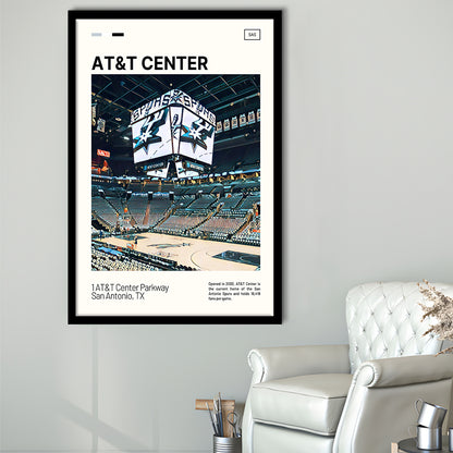 AT&T Center Print, San Antonio Spurs Stadium Art, Gifts for him, Sport Art, Framed Art Print Wall Decor