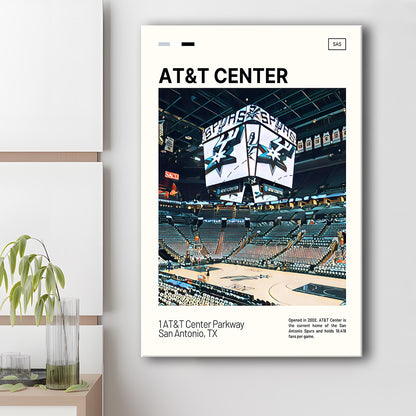 AT&T Center Print, San Antonio Spurs Stadium Canvas Art, Fan Gifts, Sport Art, Canvas Print Wall Art