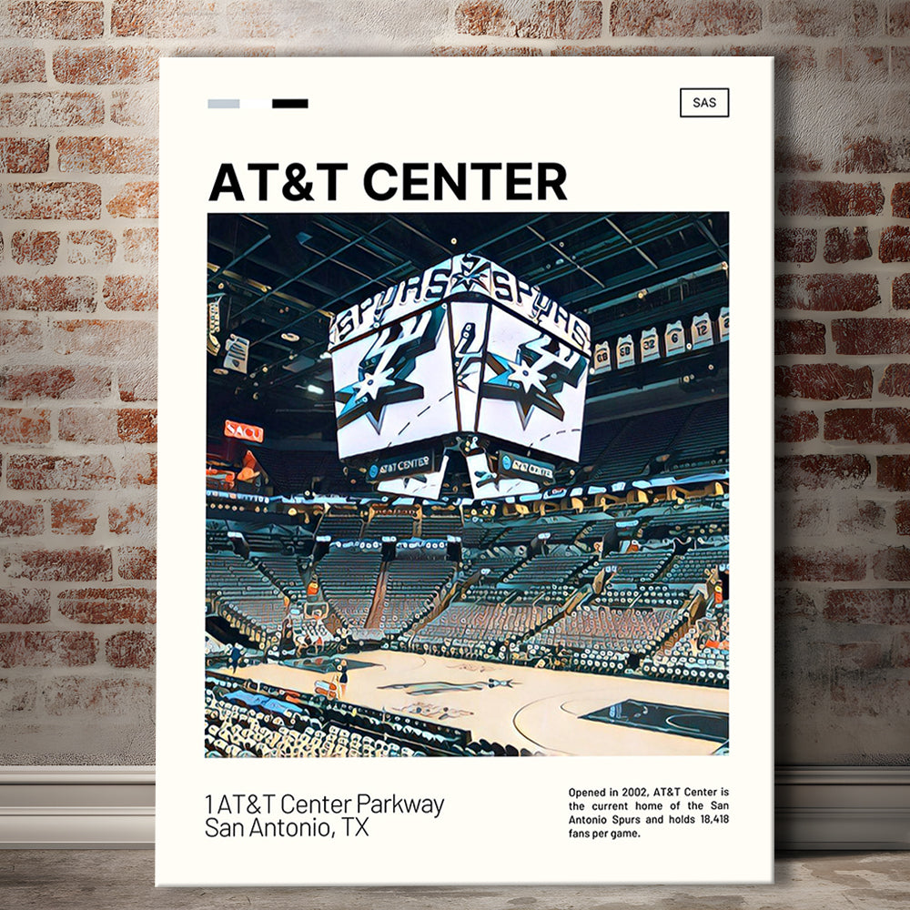 AT&T Center Print, San Antonio Spurs Stadium Canvas Art, Fan Gifts, Sport Art, Canvas Print Wall Art