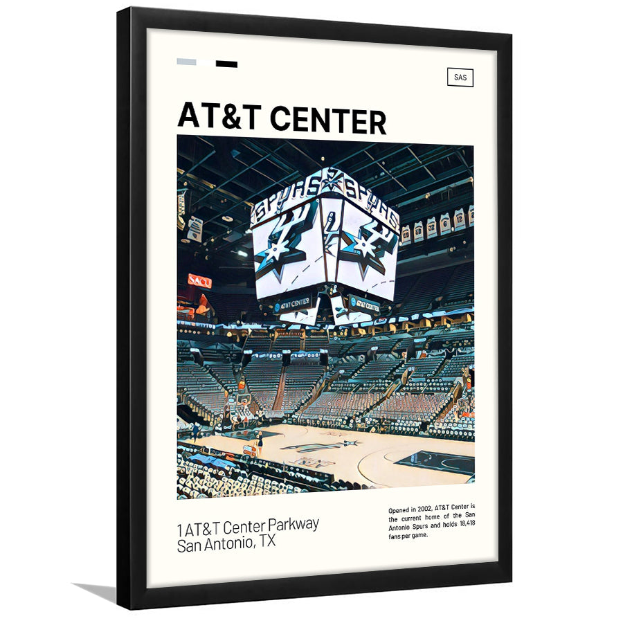 AT&T Center Print, San Antonio Spurs Stadium Art, Gifts for him, Sport Art, Framed Art Print Wall Decor