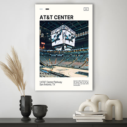 AT&T Center Print, San Antonio Spurs Stadium Canvas Art, Fan Gifts, Sport Art, Canvas Print Wall Art