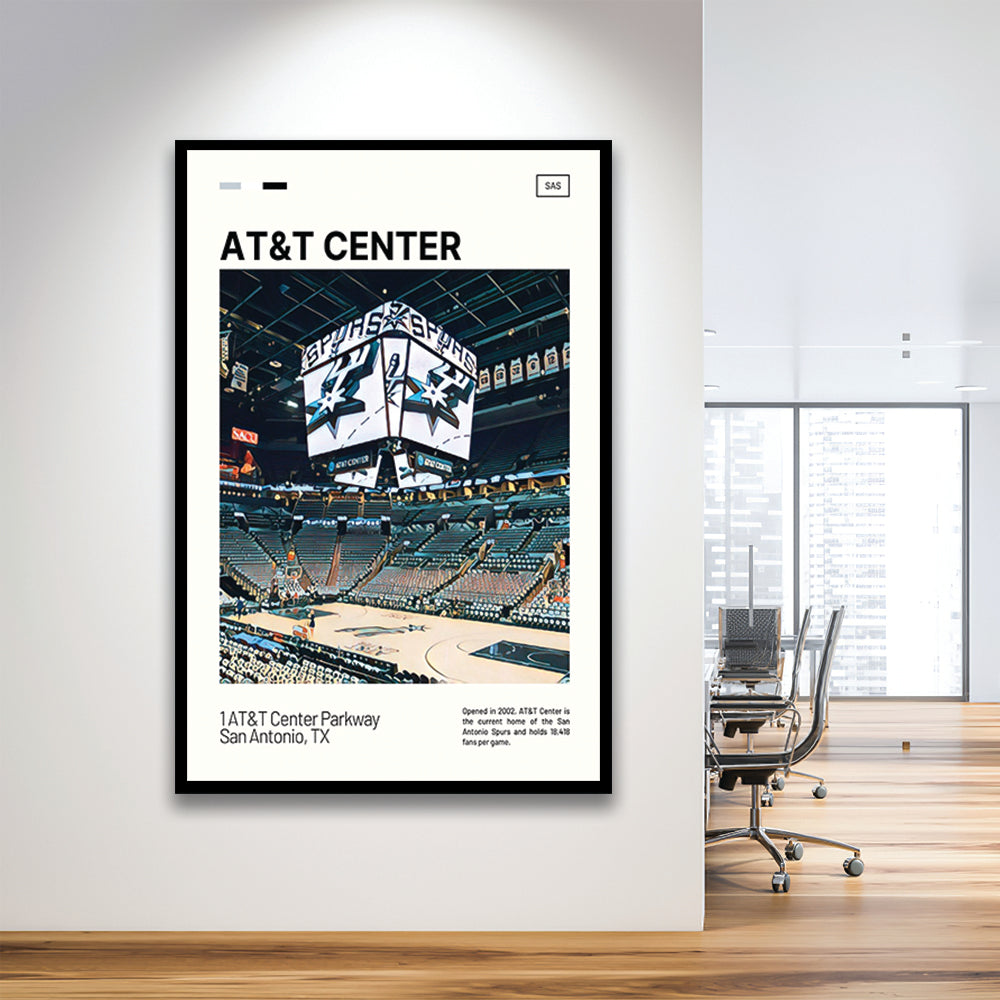 AT&T Center Print, San Antonio Spurs Stadium Art, Gifts for him, Sport Art, Framed Art Print Wall Decor