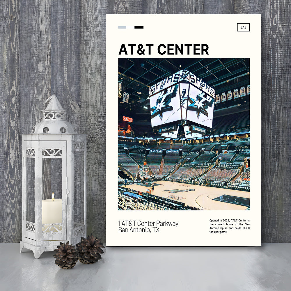 AT&T Center Print, San Antonio Spurs Stadium Canvas Art, Fan Gifts, Sport Art, Canvas Print Wall Art