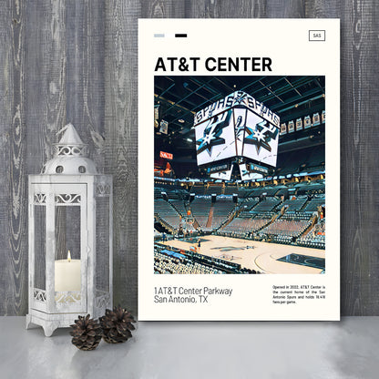 AT&T Center Print, San Antonio Spurs Stadium Canvas Art, Fan Gifts, Sport Art, Canvas Print Wall Art
