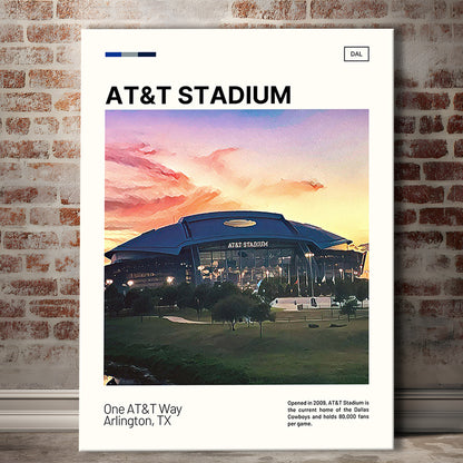 AT&T Stadium Print,Cowboys Stadium Canvas Art, Fan Gifts, Sport Art, Canvas Print Wall Art