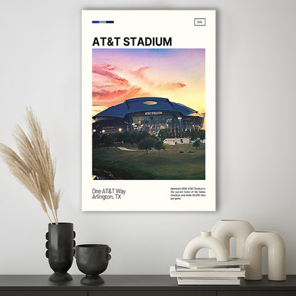 AT&T Stadium Print,Cowboys Stadium Canvas Art, Fan Gifts, Sport Art, Canvas Print Wall Art