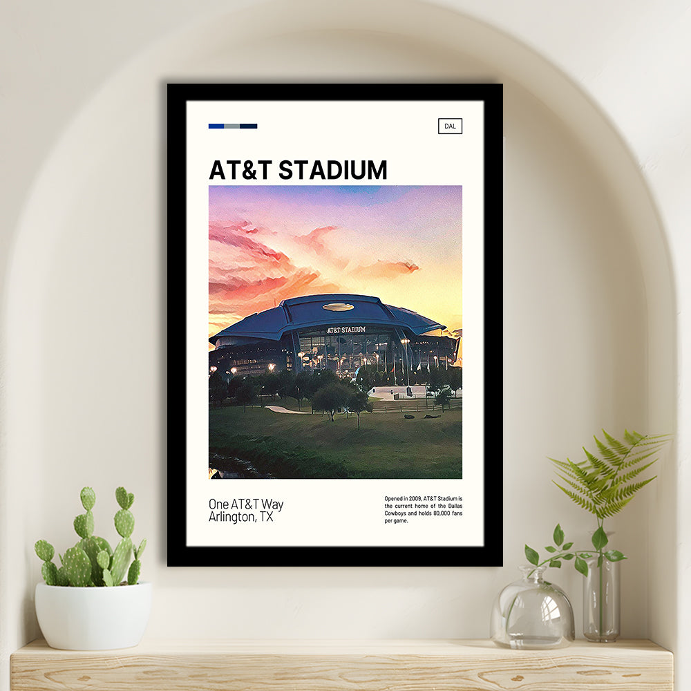 AT&T Stadium Print,Cowboys Stadium Art, Gifts for him, Sport Art, Framed Art Print Wall Decor