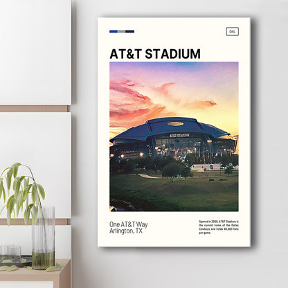 AT&T Stadium Print,Cowboys Stadium Canvas Art, Fan Gifts, Sport Art, Canvas Print Wall Art