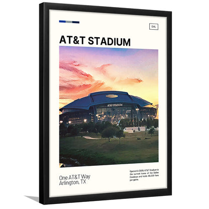 AT&T Stadium Print,Cowboys Stadium Art, Gifts for him, Sport Art, Framed Art Print Wall Decor
