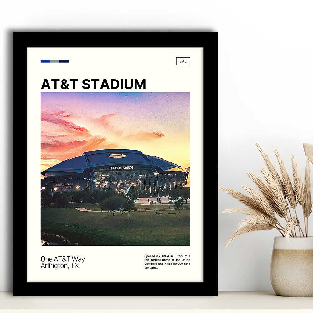 AT&T Stadium Print,Cowboys Stadium Art, Gifts for him, Sport Art, Framed Art Print Wall Decor