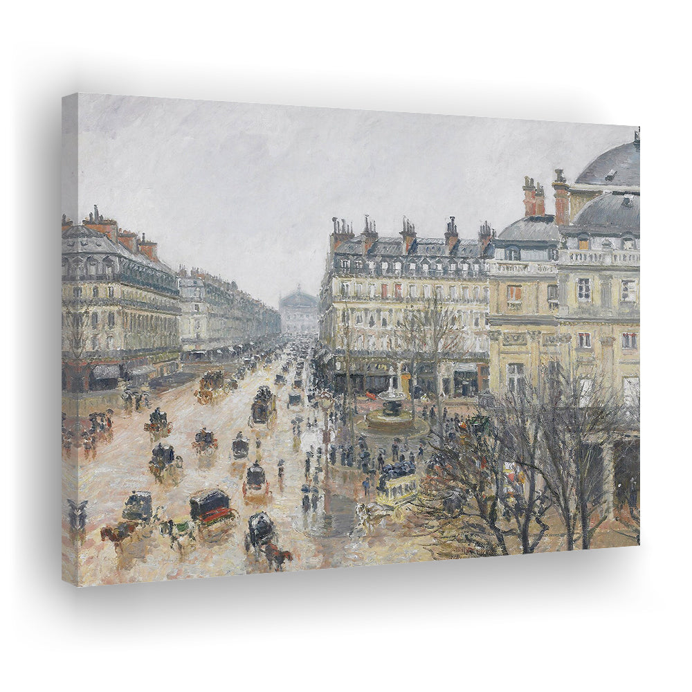 A Rainy Day In Paris Vintage Art Print Vintage Painting Antique Art, Canvas Print Wall Art, Wall Decor, Painting Canvas
