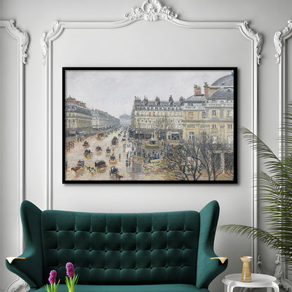 A Rainy Day in Paris Vintage Art Print Vintage Painting Antique Art, Framed Art Print Wall Decor, Picture Framed