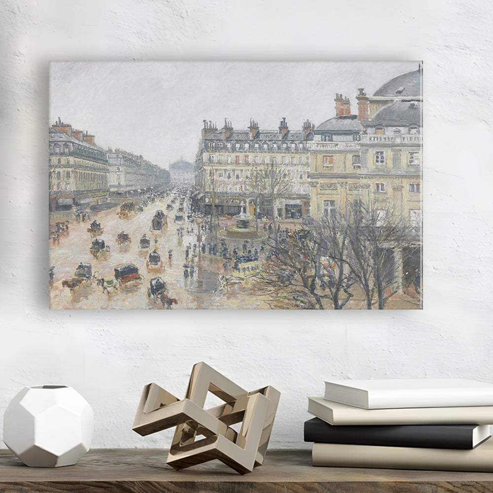 A Rainy Day In Paris Vintage Art Print Vintage Painting Antique Art, Canvas Print Wall Art, Wall Decor, Painting Canvas