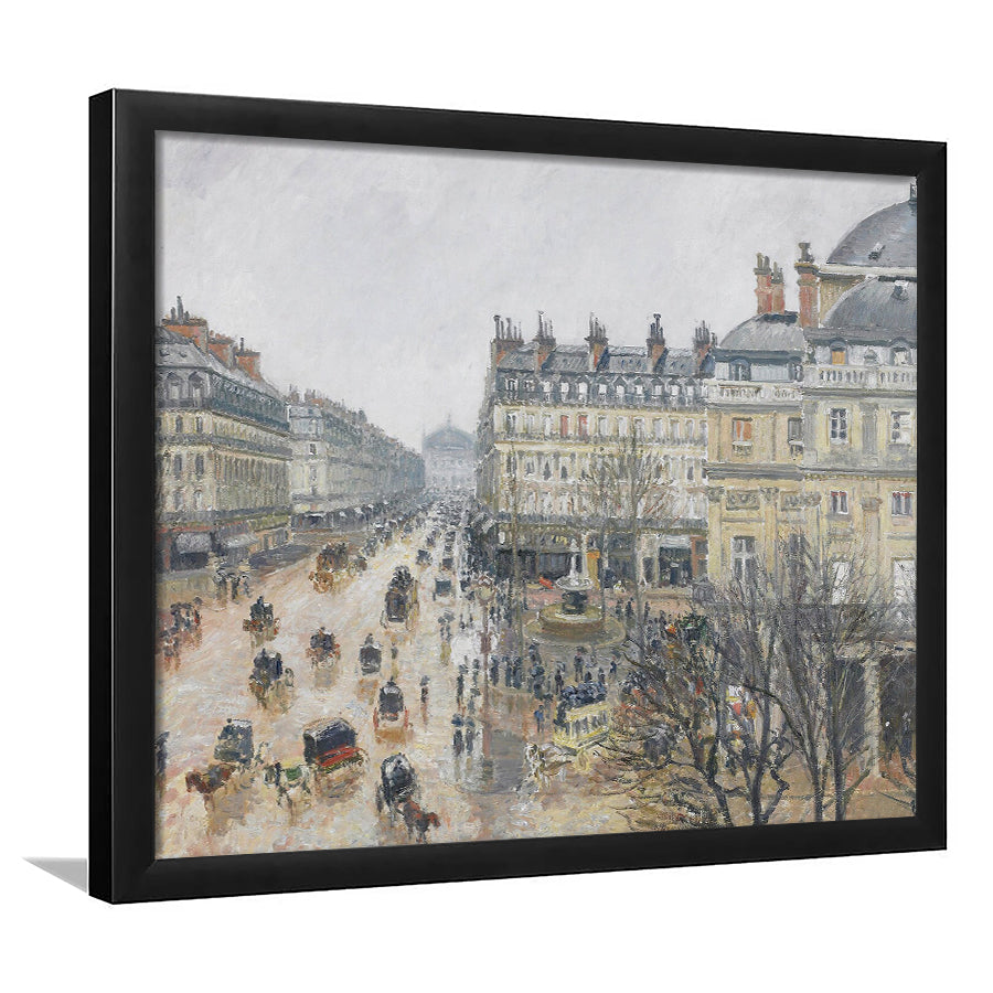 A Rainy Day in Paris Vintage Art Print Vintage Painting Antique Art, Framed Art Print Wall Decor, Picture Framed