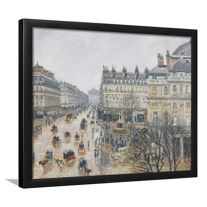 A Rainy Day in Paris Vintage Art Print Vintage Painting Antique Art, Framed Art Print Wall Decor, Picture Framed