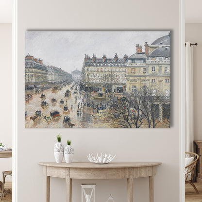 A Rainy Day In Paris Vintage Art Print Vintage Painting Antique Art, Canvas Print Wall Art, Wall Decor, Painting Canvas
