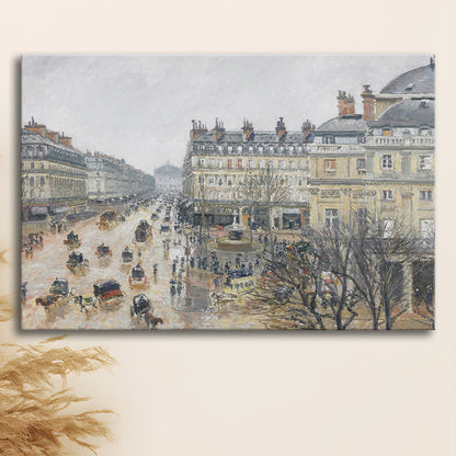 A Rainy Day In Paris Vintage Art Print Vintage Painting Antique Art, Canvas Print Wall Art, Wall Decor, Painting Canvas