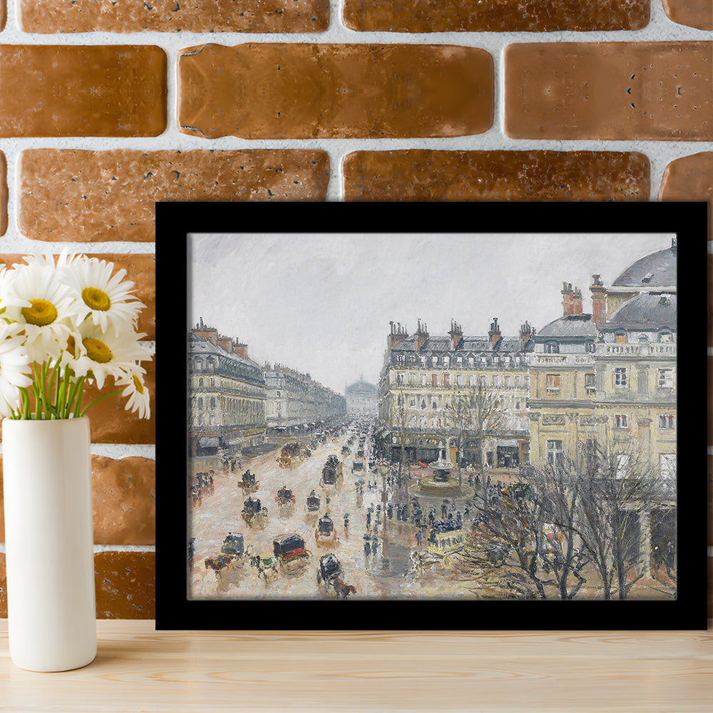 A Rainy Day in Paris Vintage Art Print Vintage Painting Antique Art, Framed Art Print Wall Decor, Picture Framed