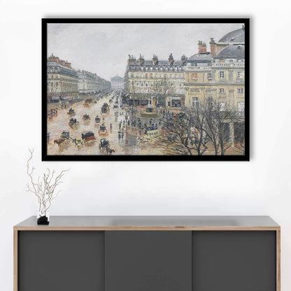 A Rainy Day in Paris Vintage Art Print Vintage Painting Antique Art, Framed Art Print Wall Decor, Picture Framed
